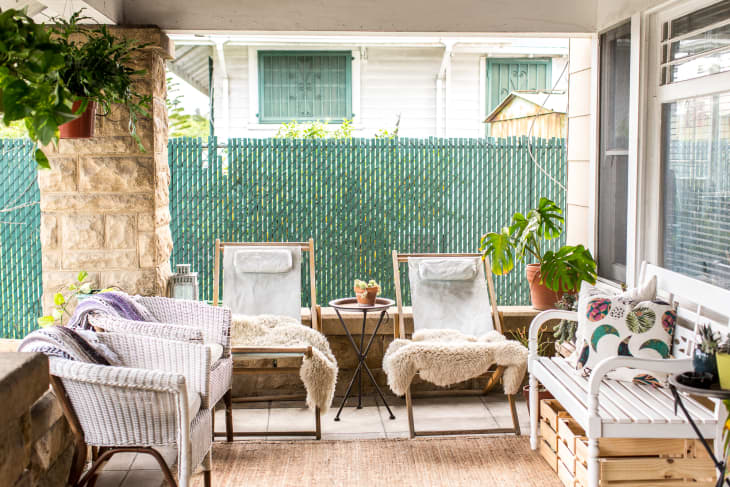 Porch seating outlet